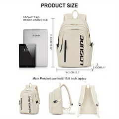 Large Capacity Preppy Backpack for College