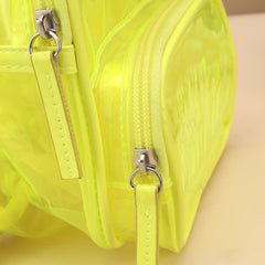 Clear Front Mini Backpack Casual Bookbag Purse