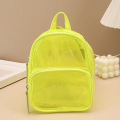 Clear Front Mini Backpack Casual Bookbag Purse