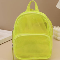 Clear Front Mini Backpack Casual Bookbag Purse