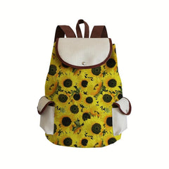Sunflower Drawstring Large Capacity Backpack