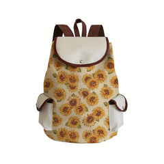 Sunflower Drawstring Large Capacity Backpack