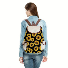 Sunflower Drawstring Large Capacity Backpack
