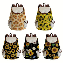 Sunflower Drawstring Large Capacity Backpack