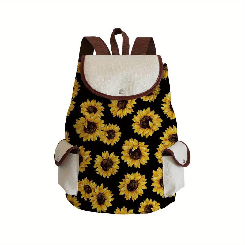 Sunflower Drawstring Large Capacity Backpack