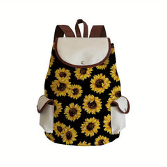 Sunflower Drawstring Large Capacity Backpack