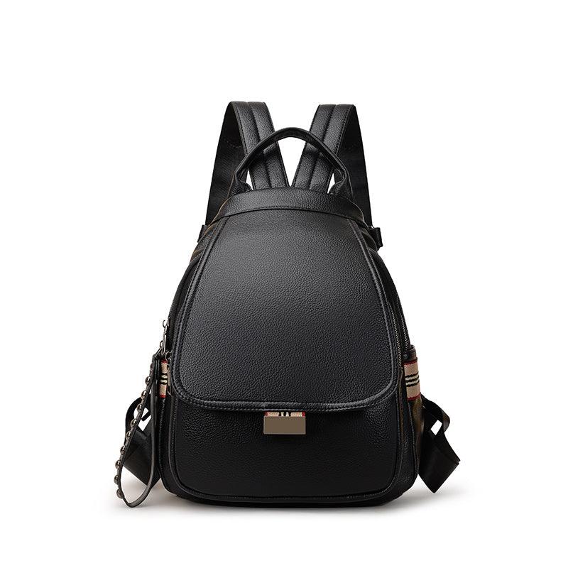 Vintage Studded Flap Backpack Purse Faux Leather Daypack