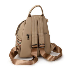 Vintage Studded Flap Backpack Purse Faux Leather Daypack