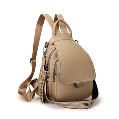 Vintage Studded Flap Backpack Purse Faux Leather Daypack