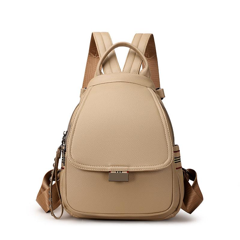 Vintage Studded Flap Backpack Purse Faux Leather Daypack