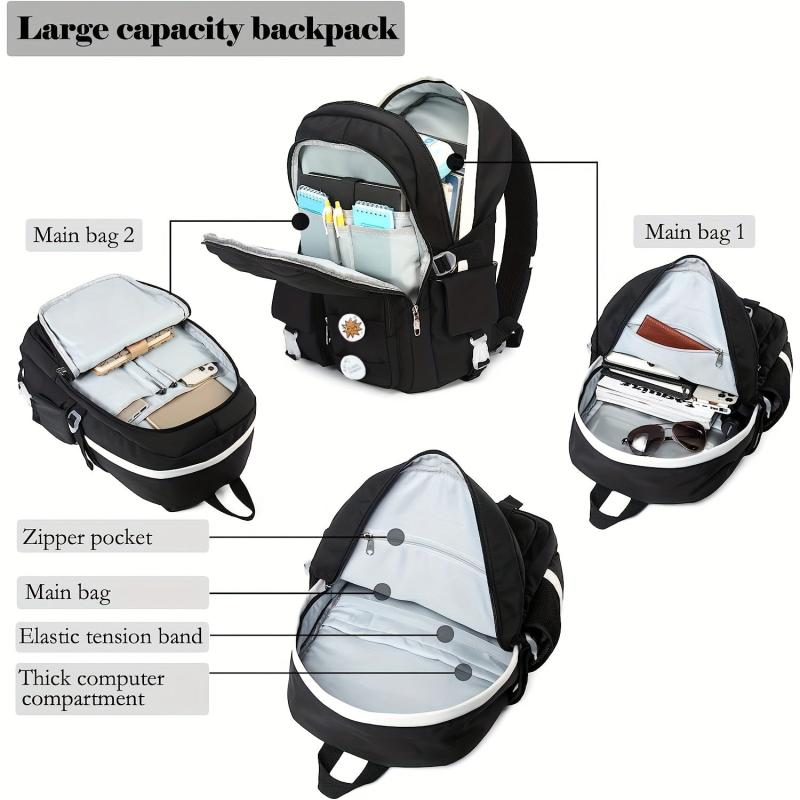 Large Capacity Laptop Backpack Anti Theft Travel Daypack