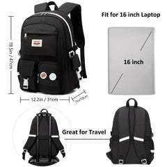 Large Capacity Laptop Backpack Anti Theft Travel Daypack