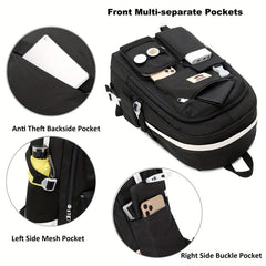 Large Capacity Laptop Backpack Anti Theft Travel Daypack