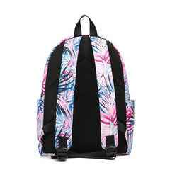 Leaf Graphic Classic Backpack Cartoon Patch Zipper Bookbag
