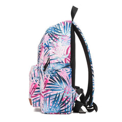 Leaf Graphic Classic Backpack Cartoon Patch Zipper Bookbag