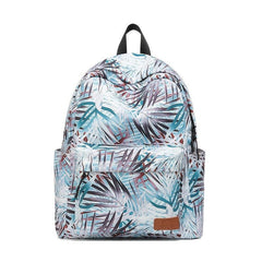 Leaf Graphic Classic Backpack Cartoon Patch Zipper Bookbag