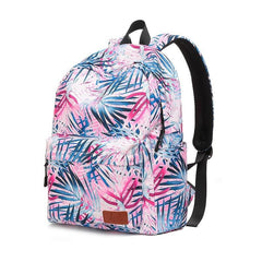 Leaf Graphic Classic Backpack Cartoon Patch Zipper Bookbag