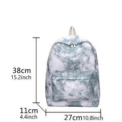 Gradient Tie Dye Backpack Large Capacity Laptop Daypack