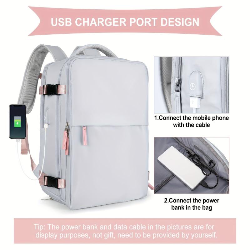 Minimalist Zipper Backpack Large Capacity School Bag Work Laptop Bag