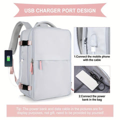 Minimalist Zipper Backpack Large Capacity School Bag Work Laptop Bag