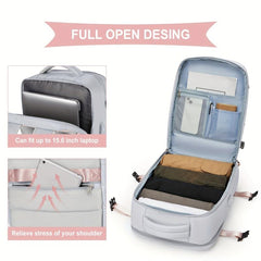 Minimalist Zipper Backpack Large Capacity School Bag Work Laptop Bag