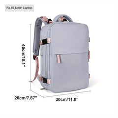 Minimalist Zipper Backpack Large Capacity School Bag Work Laptop Bag