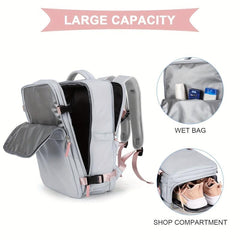 Minimalist Zipper Backpack Large Capacity School Bag Work Laptop Bag