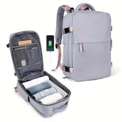 Minimalist Zipper Backpack Large Capacity School Bag Work Laptop Bag