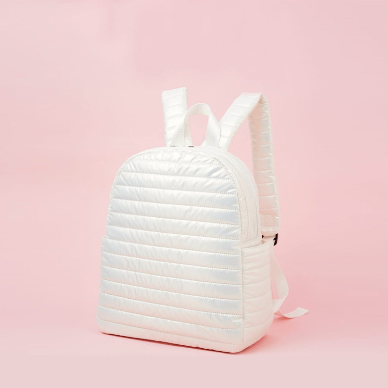 Minimalist Quilted Backpack Purse Lightweight Preppy School Bag