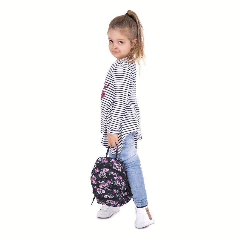 Rose Flower Canvas Backpack Mini Daypack Casual Travel Schoolbag 9 45 Inch