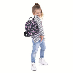 Rose Flower Canvas Backpack Mini Daypack Casual Travel Schoolbag 9 45 Inch