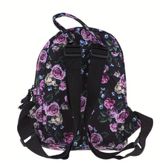 Rose Flower Canvas Backpack Mini Daypack Casual Travel Schoolbag 9 45 Inch