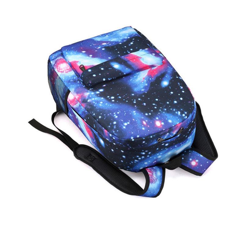 Starry Sky Large Capacity Preppy Backpack Nylon School Daypack