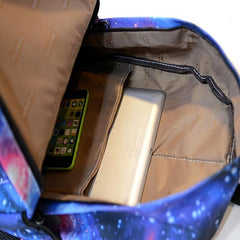 Starry Sky Large Capacity Preppy Backpack Nylon School Daypack
