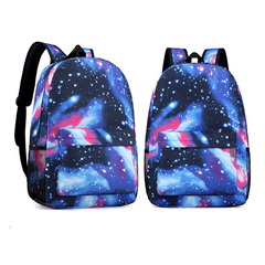 Starry Sky Large Capacity Preppy Backpack Nylon School Daypack