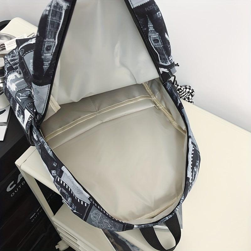 Vintage Retro Preppy Backpack College School Daypack Casual Travel Knapsack