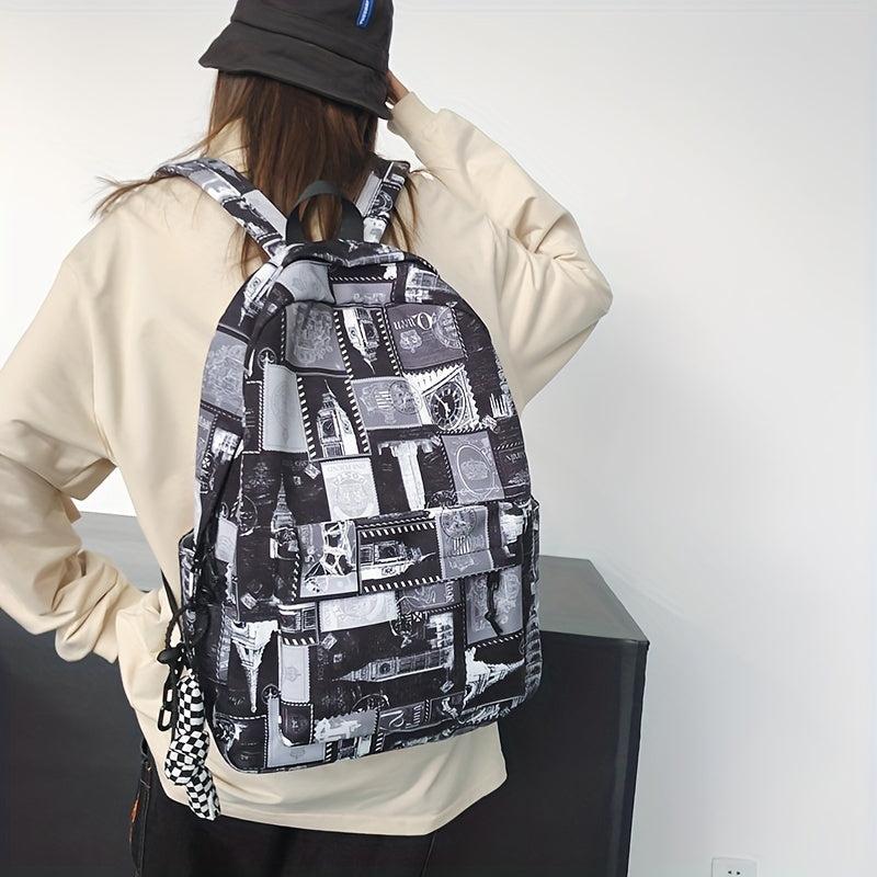 Vintage Retro Preppy Backpack College School Daypack Casual Travel Knapsack