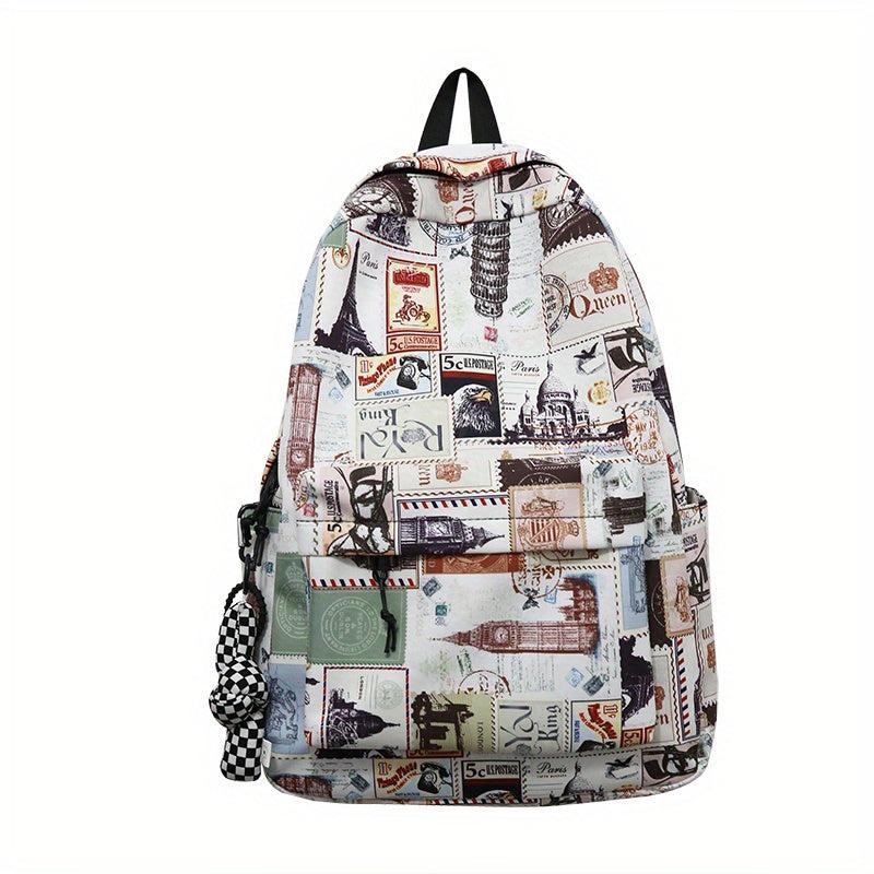Vintage Retro Preppy Backpack College School Daypack Casual Travel Knapsack