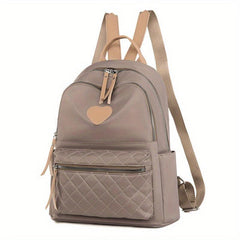 Minimalist Quilted Laptop Backpack Large Capacity Preppy Daypack