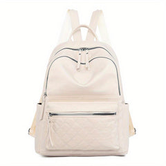 Minimalist Quilted Laptop Backpack Large Capacity Preppy Daypack