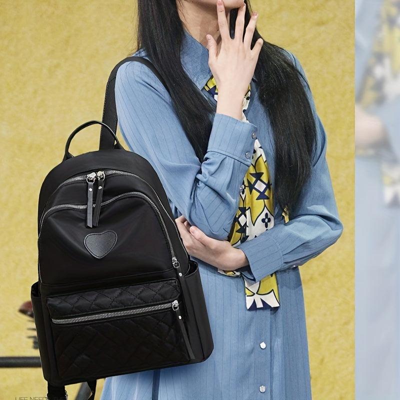 Minimalist Quilted Laptop Backpack Large Capacity Preppy Daypack