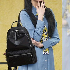 Minimalist Quilted Laptop Backpack Large Capacity Preppy Daypack