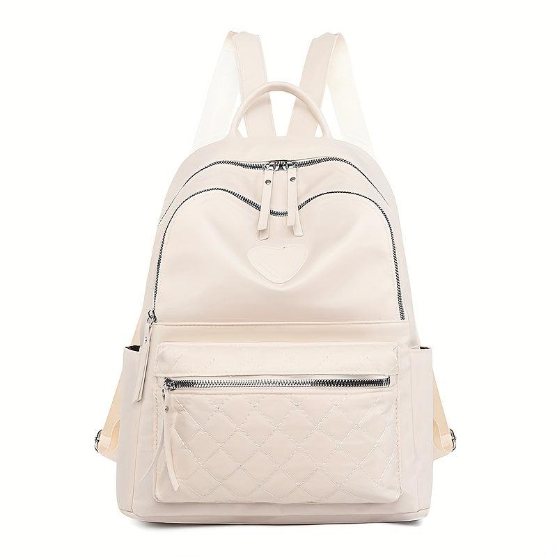 Minimalist Quilted Laptop Backpack Large Capacity Preppy Daypack