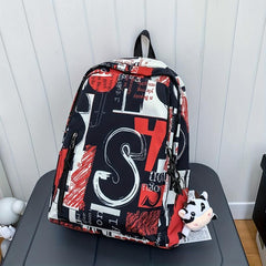 Graffiti Print Backpack Schoolbag Laptop Travel Rucksack