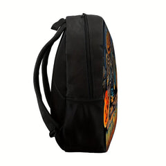 Casual Skeleton Jack O Lantern Pattern Backpack Halloween Stylish Zipper Bag