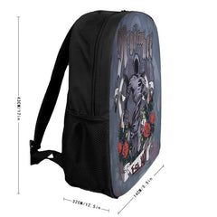 Stylish Cartoon Dark Pattern Backpack Halloween Storage Daypack