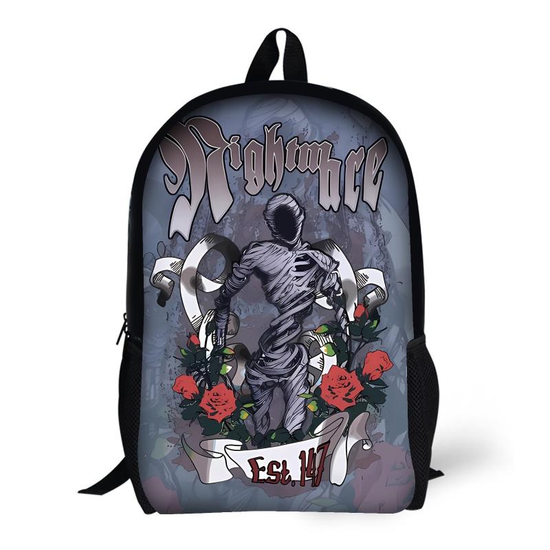 Stylish Cartoon Dark Pattern Backpack Halloween Storage Daypack