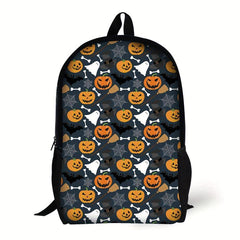 Cartoon Halloween Pattern Bag Stylish Backpack Large Capacity Book Bag