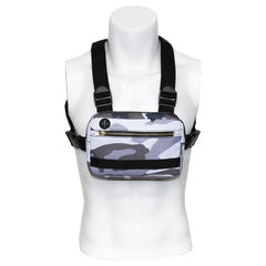 Camouflage Casual Sports Chest Bag With Zipper Strap