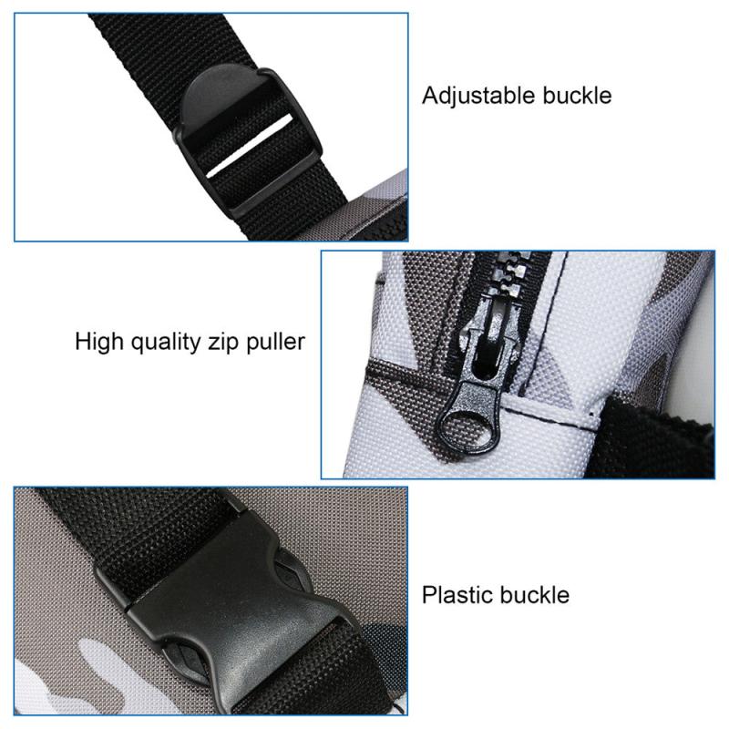 Camouflage Casual Sports Chest Bag With Zipper Strap